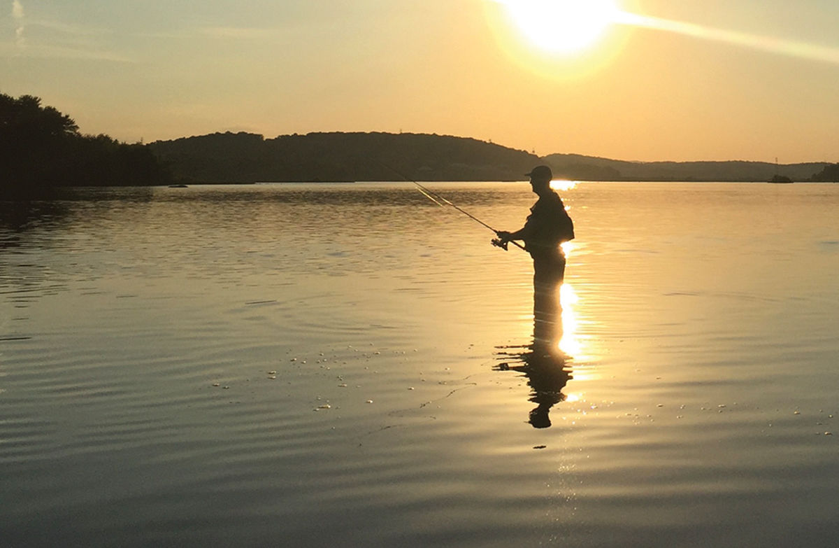 Smallmouth bass angler on Susquehanna